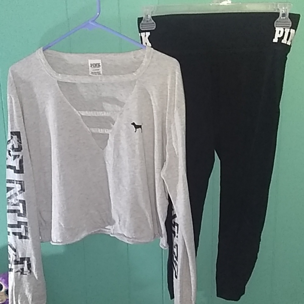 PINK Sweater and Leggings Set